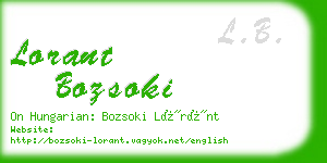 lorant bozsoki business card
